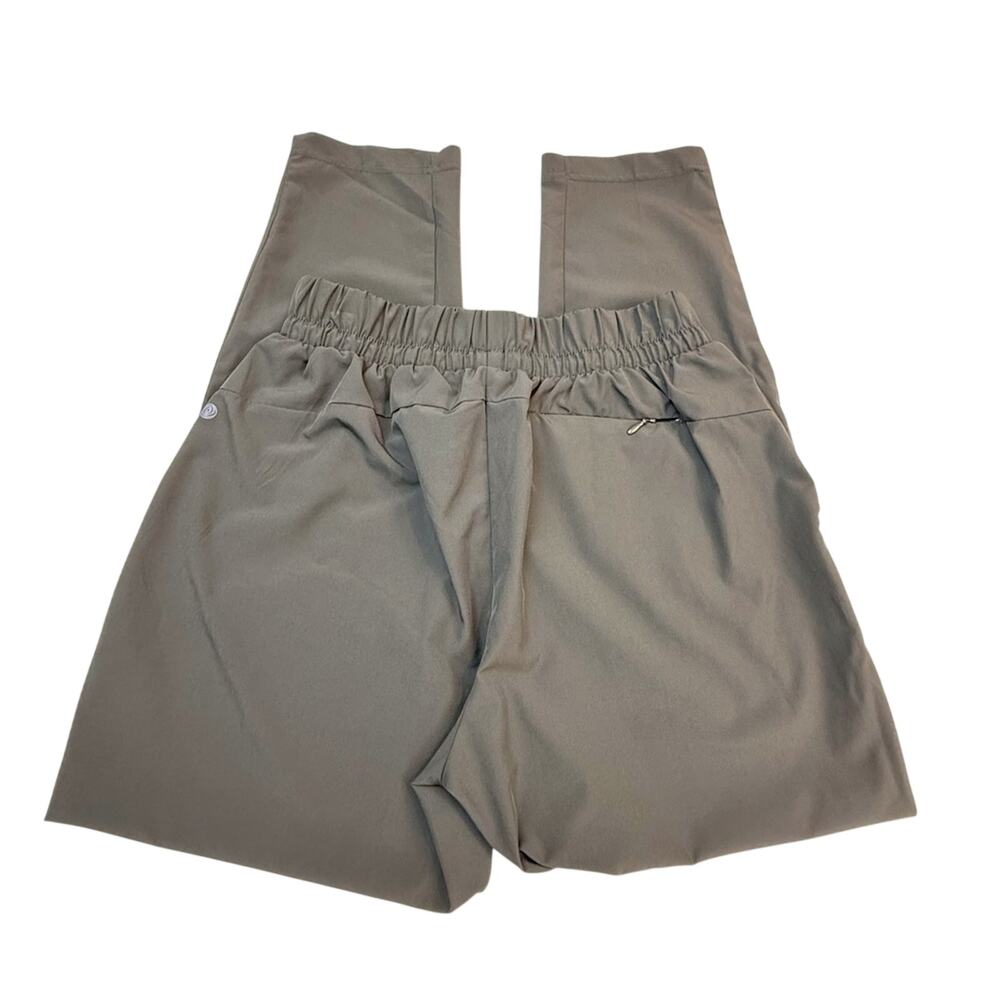 Apana Green Activewear Pants Patch Pockets Elastic Waist Sporty Wrinkle Free - Picture 7 of 16